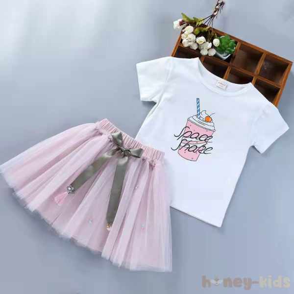 アイスクリーム/Tシャツ+ピンク/スカート