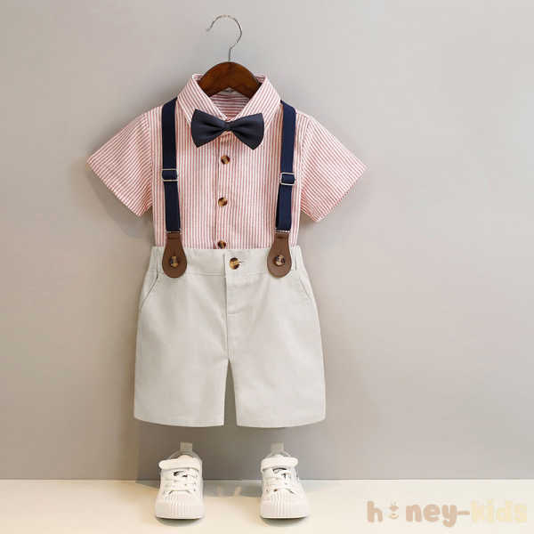 ピンク/シャツ+ホワイト/パンツ